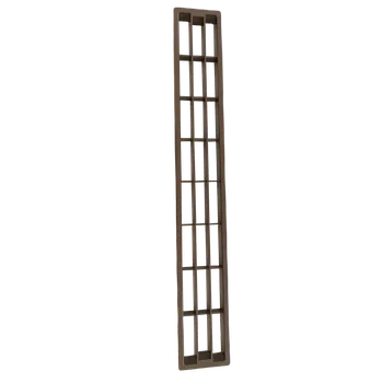 Větrací mřížka plastová, 445x55mm - hnědá