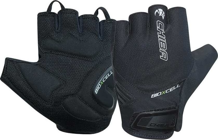 Cyklistické rukavice Chiba BioXCell Air černé Velikost: M