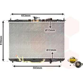 Motor automobilu Chladič, chlazení motoru VAN WEZEL 83002073