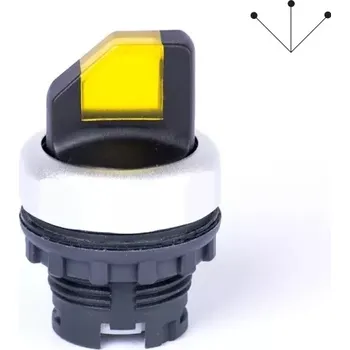 tlačítko NOARK 105686 Ex9P1 S3I y Hlavice přepínače třípolohová, s aretací, prosvětlená, žlutá (NOARK 105686 Ex9P1 S3I y)