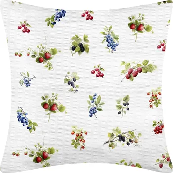 Povlak na dekorativní polštářek DARRÉ Krepový povlak na polštář Lesní plody Velikost: 40 x 40