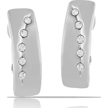 Náušnice Klipsy s krystaly z kolekce Classic Colibra - postříbřené