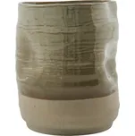 House Doctor Světle hnědý kameninový květináč Happy Ø 14,5 cm