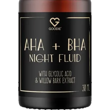 Pleťové sérum GOODIE AHA + BHA Noční fluid s kyselinou glykolovou a extraktem z vrbové kůry, 30 ml