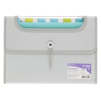 Set školních potřeb Teczka A4 Vfile z 12 przekładkami szara STRIGO