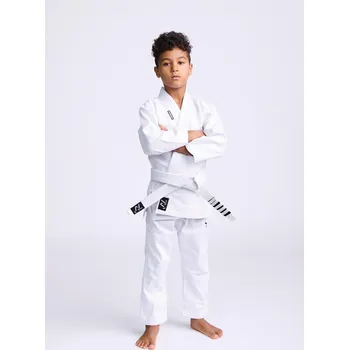 Kimono DĚTSKÉ BJJ kimono gi IpponGear Rookie - White bílé + BÍLÝ PÁS Velikost: M3