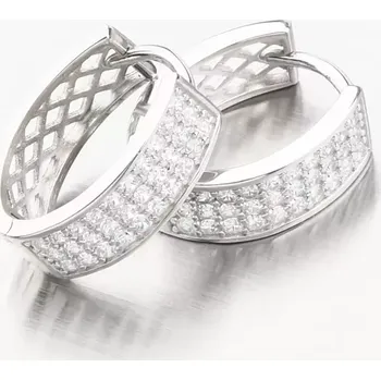 Náušnice Dámské náušnice stříbro 925 kruhy se zirkony PKL-2199