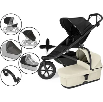 Kočárek Kočárek Thule Urban Glide 3 s korbou Beige a příslušenstvím, Black
