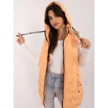 Dámská vesta Dámská vesta s prošíváním světle oranžová