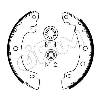 Brzdový systém Sada brzdových čelistí CIFAM 153-353