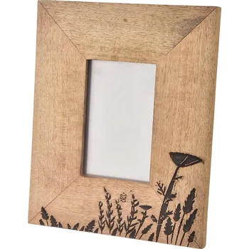 Rám na obraz InDecor Fotorámeček z mangového dřeva Louka, 23 x 2 x 28 cm, hnědá