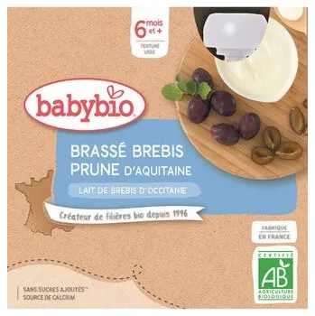 BABYBIO svačinka z ovčího mléka švestka 4x85 g