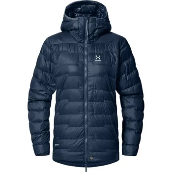 W Bunda Haglöfs ROC Flash Down hood dámská tmavě modrá M