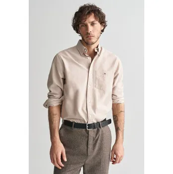 Pánské oblečení KOŠILE GANT REG OXFORD SHIRT WARM KHAKI
