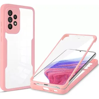 Pouzdro na mobilní telefon Pouzdro Samsung Galaxy A53 5G Techsuit - ColorVerse 360 Series + ochrana obrazovky, růžové