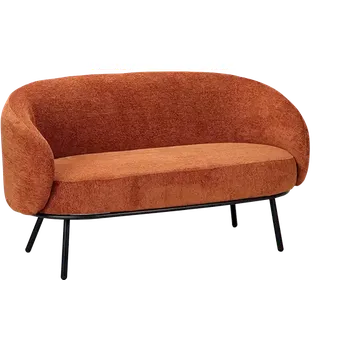 Sedací souprava ELISABETH 2, sedací souprava, dvoumístná, kovové nohy černé, látka cihlová