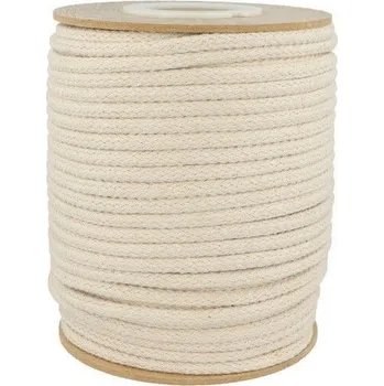 Příze Šnůra pletená BAVLNA režná 4 mm, barva Béžová sv.