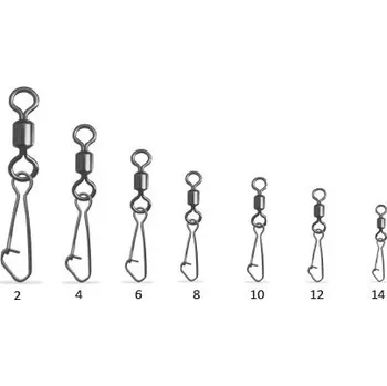 LINEAEFFE - Obratlík s karabinkou vel. 4 12ks