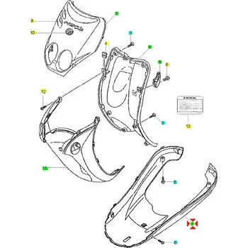 Auto-moto Yamaha Spodní plast Neos - šedý 5KKF83851000