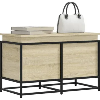 Úložný box Úložný box s víkem dub sonoma 80x40x51,5 cm kompozitní dřevo Hnědá 848800