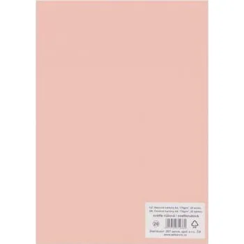 Výtvarný papír Karton A4 170g 20listů růžová světle