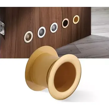 Větrací mřížka Větrací průchodka kovová kulatá - broušená mosaz