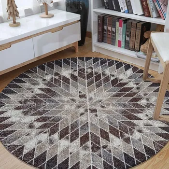 Koberec Hnědý kulatý koberec se zajímavým vzorem Šířka: 120 cm