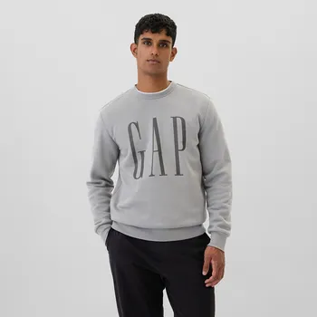 Pánská mikina Mikina GAP Fleece Sweatshirt Pilot Grey XXL