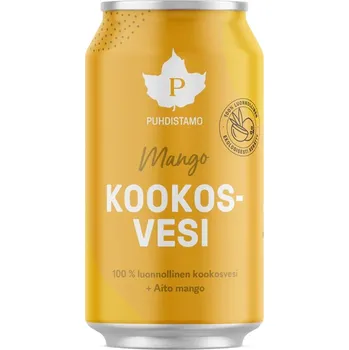 Nápoj pro sportovce Puhdistamo Coconut Water 310ml Příchuť: mango
