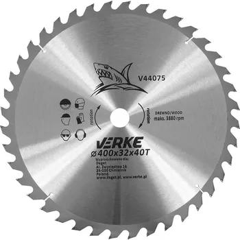 Řezný kotouč Kotouč řezný na dřevo 400mm*32mm*40T VERKEE
