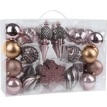 Vánoční ozdoba Vánoce Baňky MagicHome, 44ks, měděné