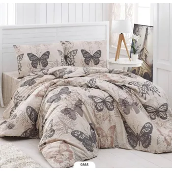Povlečení TiaHome Motýli hnědé 1x Polštář 90x70cm, 1x Přikrývka 140x200cm