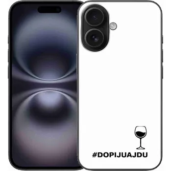 Pouzdro na mobilní telefon Gelový kryt mmCase na iPhone 16 - vinný motiv bílé pozadí