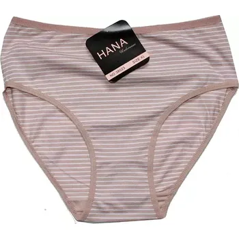 Dámské kalhoty Dámské kalhotky do pasu proužek 38023 čoko 607/263