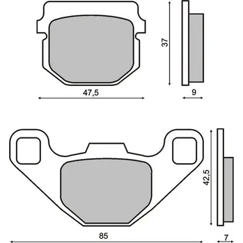 Brzda pro motocykl RMS Brzdové destičky 0040 RMS 225100040