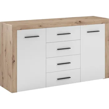 Komoda Komoda 2D4S LODOSA dub artisan/bílá