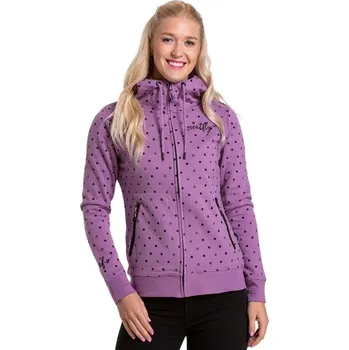 Dámská mikina Meatfly Omni Purple Dots - fialová dámská mikina