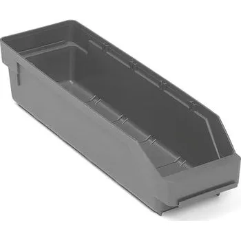 Úložný box Skladová nádoba REACH, 400x120x95 mm, recyklovaný plast, šedá