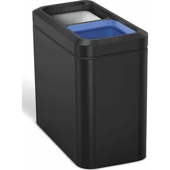 Odpadkový koš Odpadkový koš na tříděný odpad, Simplehuman 20 l (10/10), otevřený, matná černá ocel