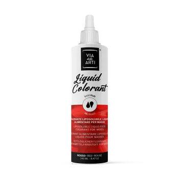 Rtěnka Via delle Arti Tekutá barva do čokolády červená (red) 240 ml