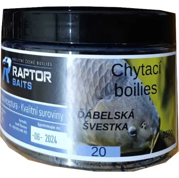 Boilies Raptor Baits Ďábelská Švestka 20mm 250g