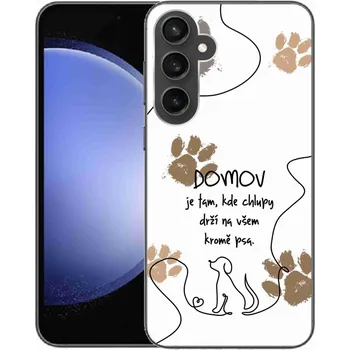 Pouzdro na mobilní telefon Gelový kryt mmCase na Samsung Galaxy S23 FE - psí motiv bílé pozadí