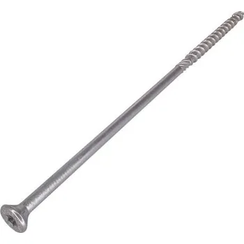 Vrut HPM TEC RAPI-TEC HBS 8,0x260/80+R - stavební vrut do dřeva, polozávit, pozink, zápustná hlava, TORX T40