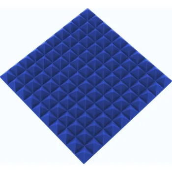 akustická pěna ProfiGaráž Akustický panel - pyramida 50x50x5cm modrá