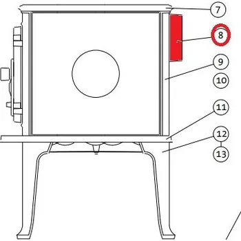 Krbová kamna Jotul - náhradní hrdlo odkouření pro kamna F 601 / F 602 - 125mm - 12014343