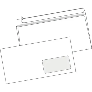 Obálka Obálka DL/O, okénko vpravo s krycí páskou 50 ks