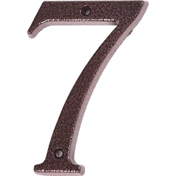 Domovní cedule Číslo "7" měděný antik 120mm Měď