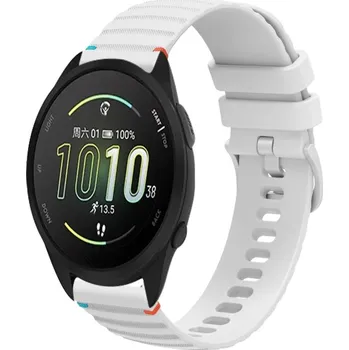 Příslušenství k chytrým hodinkám VSECHNONAMOBIL 87372 WAVY Silikonový řemínek pro Garmin Forerunner 165 Music bílý