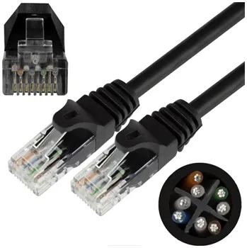 Síťový kabel UTP Patch Kabel Neku 2x RJ45 CAT6 0,5m, černý