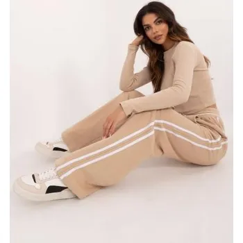 Dámská souprava s dlouhými kalhotami béžová